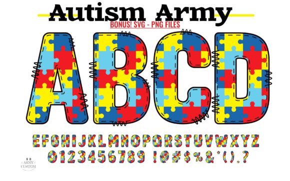 Autism Army Font for Business