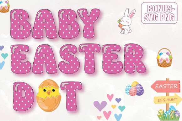 Baby Easter Dot Font for Business