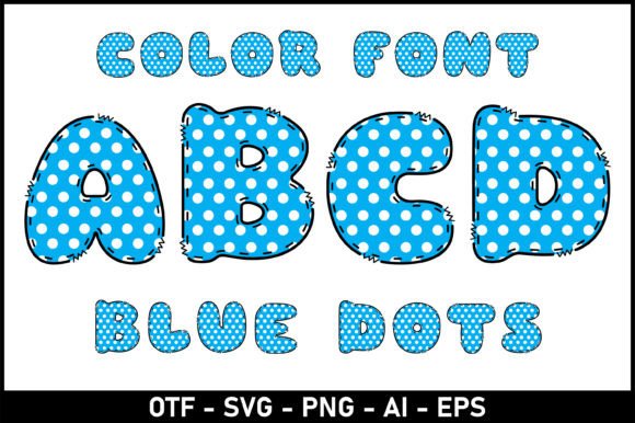 Blue Dots Font for Web Design
