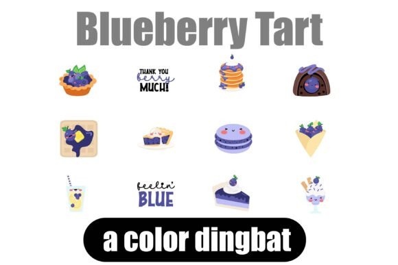 Blueberry Tart Color Font Review