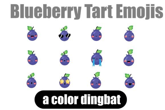 Blueberry Tart Emojis Font