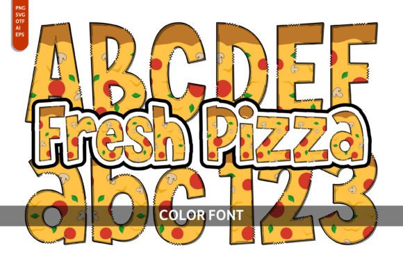 Fresh Pizza: A Bold, Colorful Font for Creative Projects