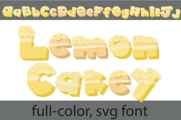 Lemon Cakey: A Color Font for Creative Marketing