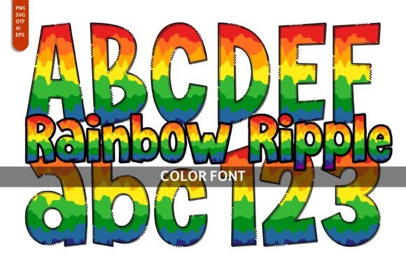 Rainbow Ripple: A Playful Font for Creative Projects