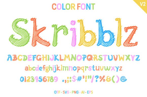 Skribblz V2: Playful Font for Creative Projects