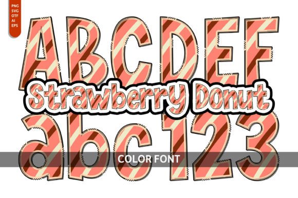 Strawberry Donut Font for Business
